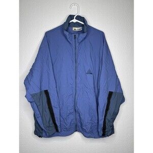 Vintage Nike ACG Packable L Zip Jacket Windbreaker Hood Blue Nylon Gorpcore Y2K